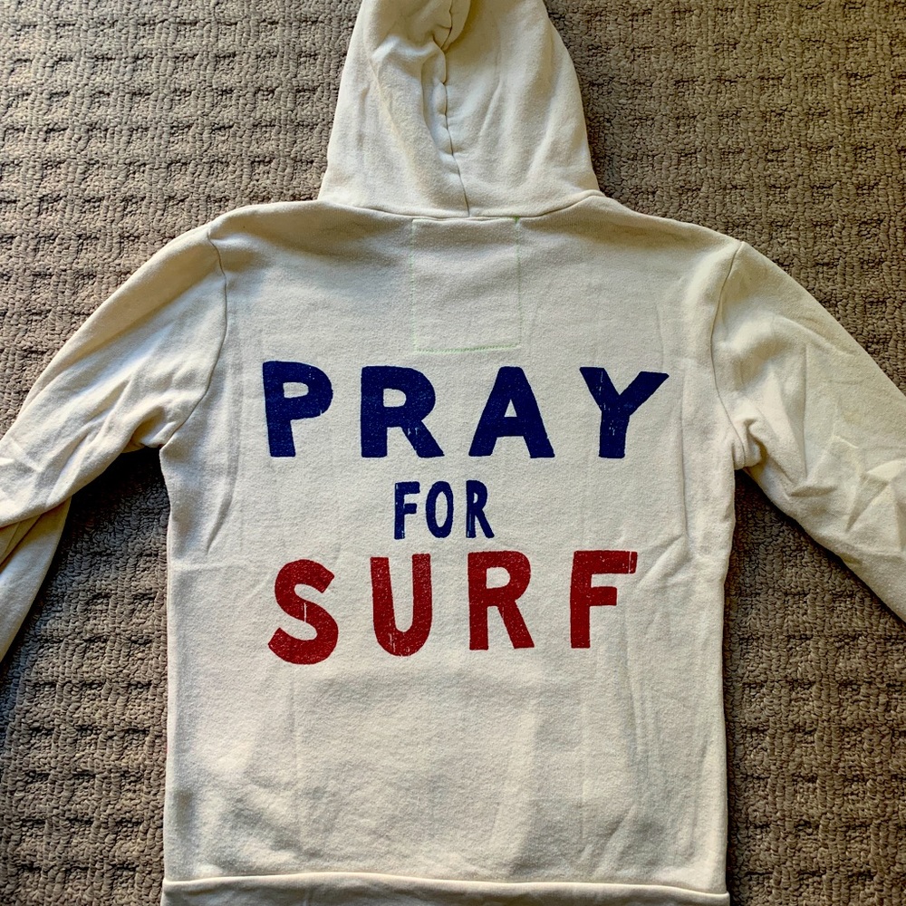 Aviator Nation “pray for surf” front zip hoodie.  Super soft.
